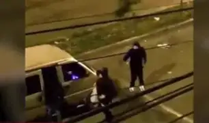 SJL: delincuentes aprovechan un rompe muelles para asaltar a conductores y pasajeros