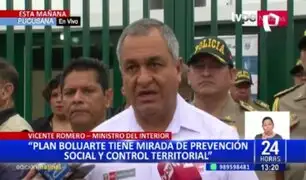 Ministro Romero sobre Plan Boluarte: “Busca prevención social y control territorial”