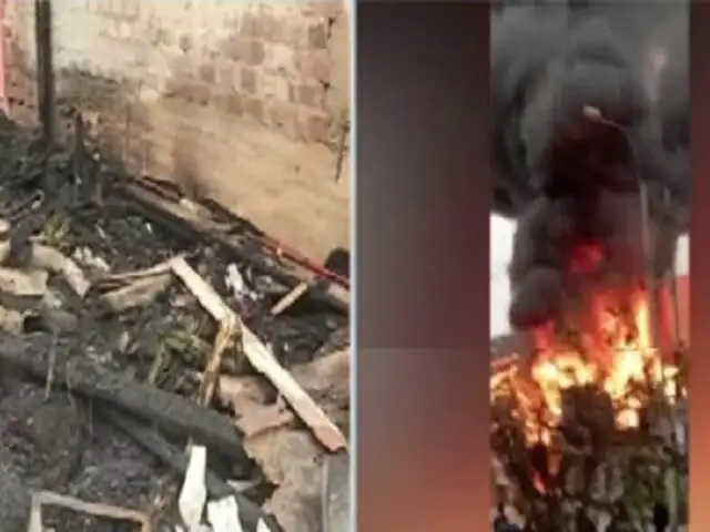 Villa El Salvador: pareja de abuelitos lo pierde todo tras voraz incendio que destruyó su casa