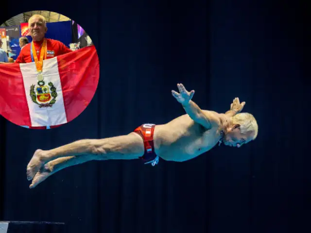 ¡Orgullo peruano! clavadista de 71 años ganó medalla de oro en campeonato mundial