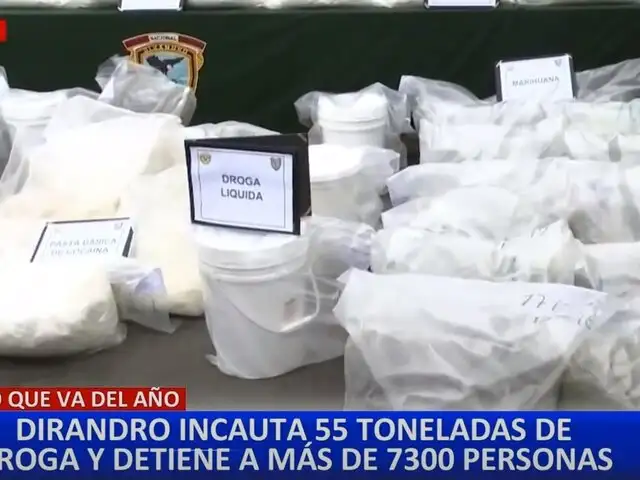Dirandro logró incautan 55 toneladas de droga en lo que va del año