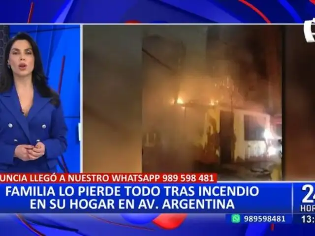 Incendio en Cercado de Lima: Familia pide ayuda tras quemarse su casa en la av. Argentina