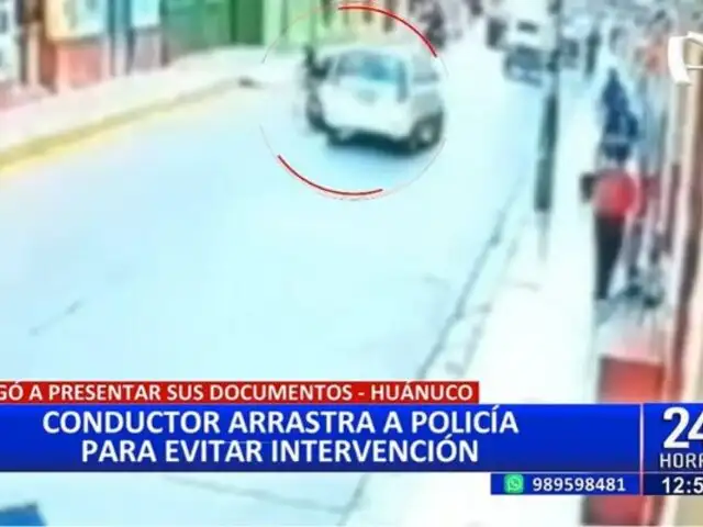 Huánuco: Mujer policía fue arrastrada por conductor que se negó a identificarse
