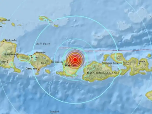 Indonesia: terremoto de magnitud 7.1 remece el mar de Bali