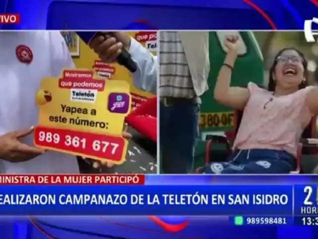 Teletón 2023 inicia con tradicional campanazo en San Isidro