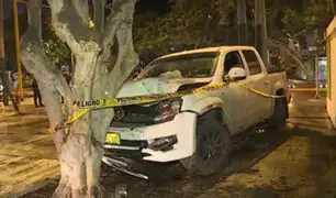 Conductor choca un árbol en San Borja y fue detenido cuando intentó darse a la fuga