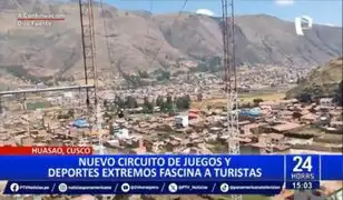 Diversión extrema en Cusco: circuito de juegos fascina a turistas