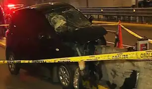 San Borja: Conductor muere tras chocar su auto en la Vía Expresa
