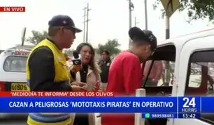 Los Olivos: Realizan operativo contra mototaxis "piratas"