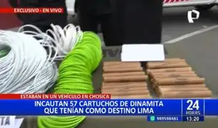 Incautan 57 cartuchos de dinamita: tenían como destino Lima