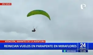 ¡Atención, amantes de la aventura! Reinician vuelos de parapente en Miraflores