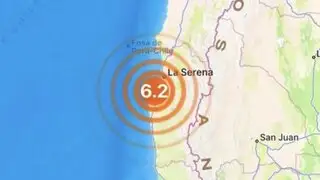 Sismo de magnitud 6,2 sacude zona centro y norte de Chile