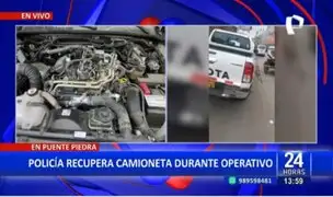 Recuperan moderna camioneta robada con placa adulterada en Puente Piedra