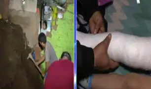VMT: niña resulta herida tras colapso de pared por las lluvias