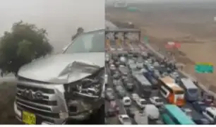 Pasamayo: choque múltiple de al menos 15 vehículos en Huaral
