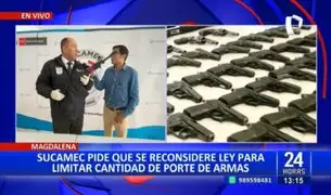 Sucamec pide se reconsidere ley para limitar la cantidad de porte de armas