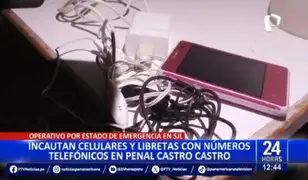Penal Castro Castro: incautan celulares y libretas con números para extorsionar