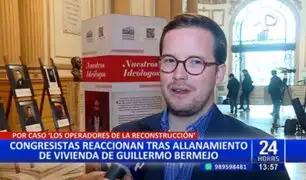 Congresistas reaccionan tras allanamiento a vivienda y oficina de Guillermo Bermejo