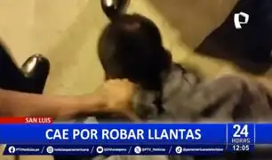Delincuente cae por robar llantas en tienda de San Luis