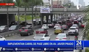 Avenida Javier Prado: implementan carril de pase libre para aliviar tráfico