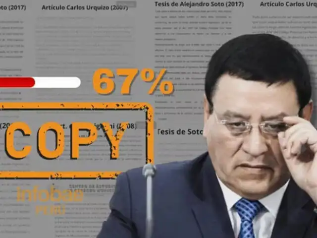 Alejandro Soto: tesis de doctorado registra un 67% de presunto plagio, según software Turnitin