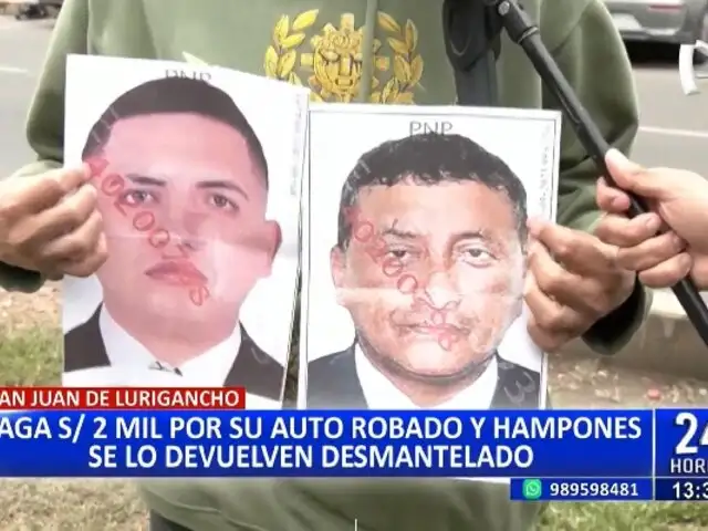 Paga S/3 mil para recuperar su auto robado y se lo entregan desmantelado