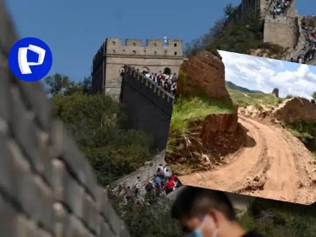 Trabajadores demuelen parte de la Gran Muralla China para abrir camino a maquinaria pesada