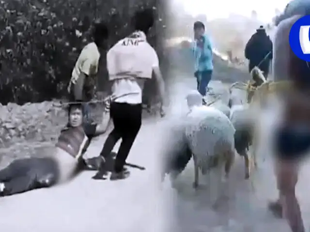 Huancayo: casi queman vivos a dos ladrones de carneros