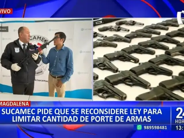 Sucamec pide se reconsidere ley para limitar la cantidad de porte de armas