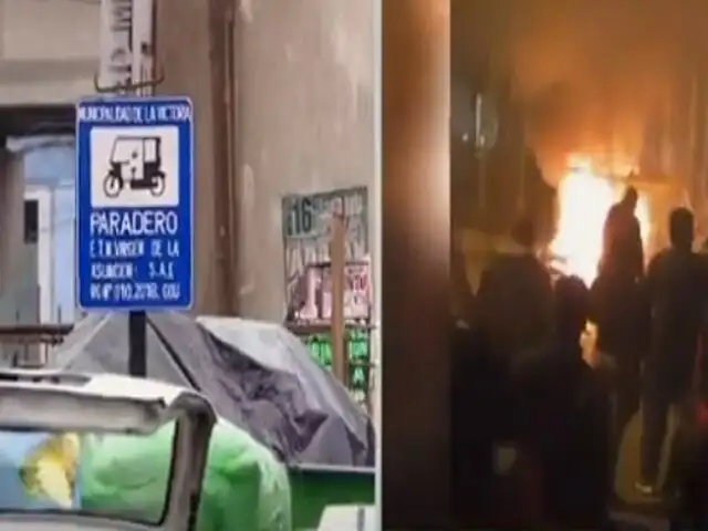 Extorsión en La Victoria: mototaxi habría sido incendiada luego que empresa se negara a pagar cupos