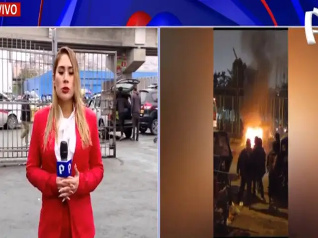 La Victoria: extorsionadores lanzan explosivo contra mototaxi y termina incendiándose
