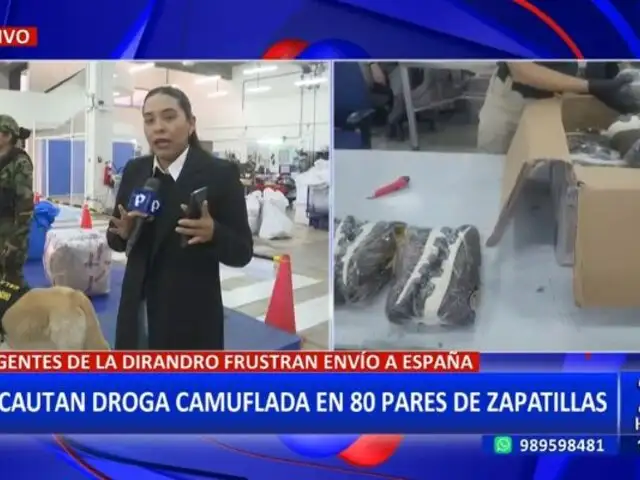 Dirandro incauta droga camuflada en 80 pares de zapatillas