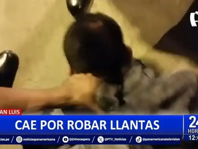 Delincuente cae por robar llantas en tienda de San Luis