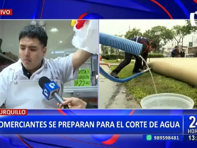 Comerciantes de Lima se preparan para el corte de agua programado
