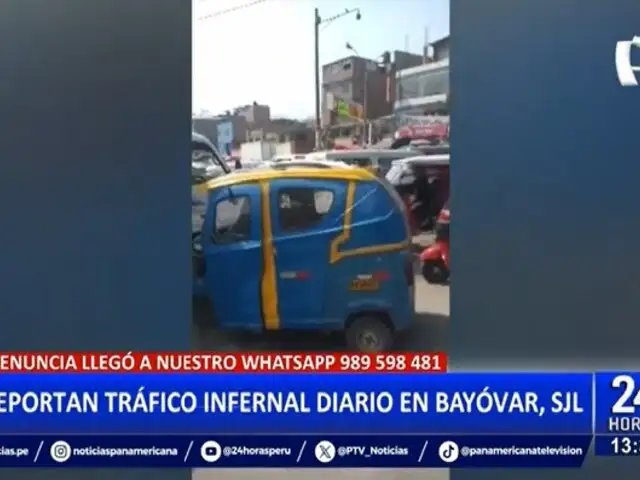 Usuarios reportan infernal tráfico vehicular en Bayóvar