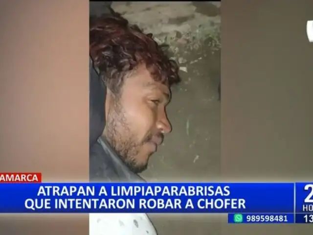 Cajamarca: Vecinos detienen y casi linchan a limpiaparabrisas que intentaron robar a chofer