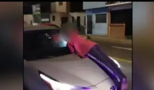 San Miguel: mujer se lanza contra parabrisas y agrede a conductores para pedir dinero