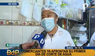 Surco: comerciantes toman precauciones y se abastecen de agua en mercado Jorge Chávez