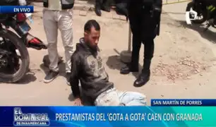 SMP: intervienen con granada a prestamistas extranjeros ‘gota a gota’