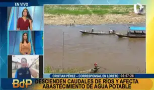 Loreto: pobladores afectados por desabastecimiento de agua por bajo caudal de ríos