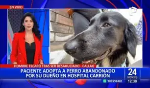 Mujer adopta a "firulais" abandonado por un paciente en el hospital Carrión