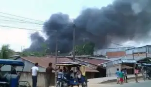 Yurimaguas: voraz incendio tres viviendas de comunidad nativa
