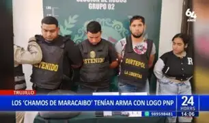 Caen "Los Chamos de Maracaibo" en Trujillo: Delincuentes tenían arma con logo de la PNP