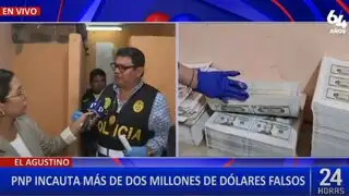 PNP investiga incautación de más de dos millones de dólares falsos