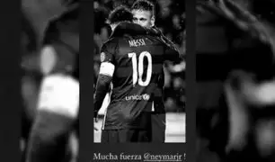 Lionel Messi y el mensaje de aliento para Neymar tras confirmarse lesión