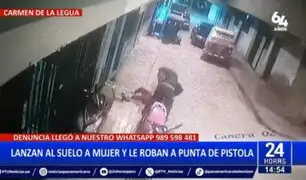 Carmen de la Legua: Encañonan y arrastran a mujer en la puerta de su casa para robarle