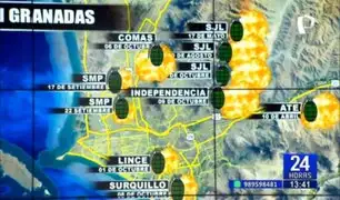 Preocupante: Estos distritos de Lima lideran en atentados con granada en lo que va del año