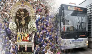 ATU: conoce los desvíos del transporte público durante la cuarta procesión del Señor de los Milagros