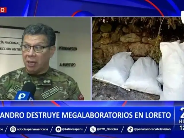 Dirandro destruye megalaboratorios de droga en Loreto