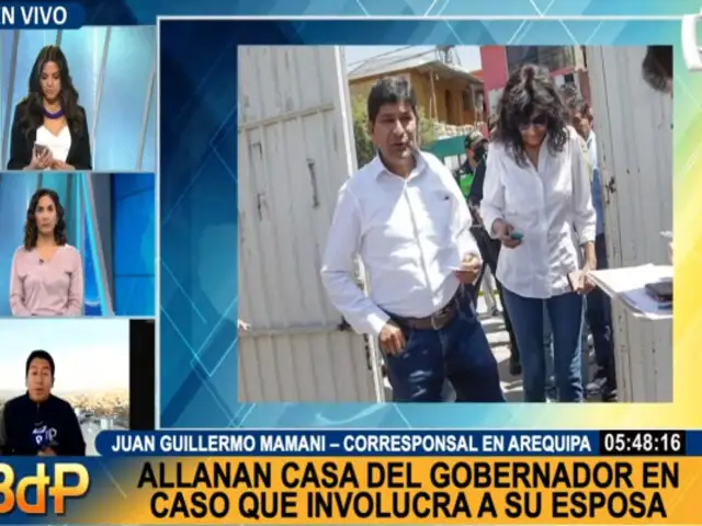 Allanan casa de gobernador de Arequipa por presuntos favores políticos